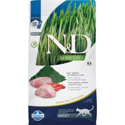 N&D SPIRULINA CAT Adult Lamb & Wolfberry 1,5 kg – Zboží Mobilmania