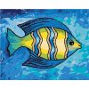 Malování podle čísla zuty Žlutomodrá rybka 80 x 100 cm bez rámu a bez vypnutí plátna
