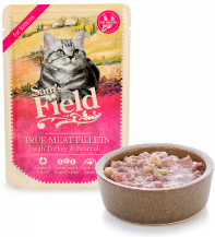 Sam\'s Field True Meat Fillets with Turkey & Broccoli for Kittens pro koťata 85 g