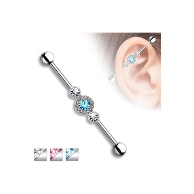 Piercingate Industrial piercing PIN00041 čirá – Zboží Mobilmania