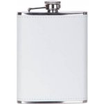 Nerezová placatka s bílým potahem sublimace termotransfer 240 ml – Zboží Dáma