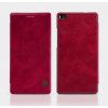 Pouzdro a kryt na mobilní telefon Huawei Nillkin Qin Book Red Huawei Ascend P8