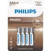 Baterie primární Philips ENTRY ALKALINE AAA 4ks LR03A4B/10