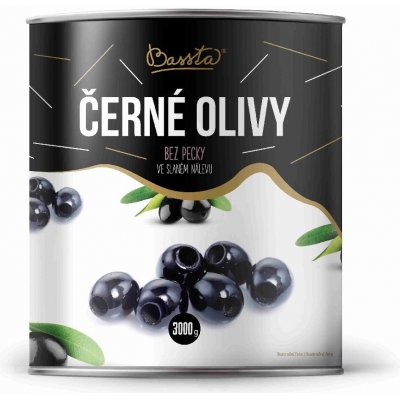 Bassta Černé olivy bez pecky 3kg – Zbozi.Blesk.cz