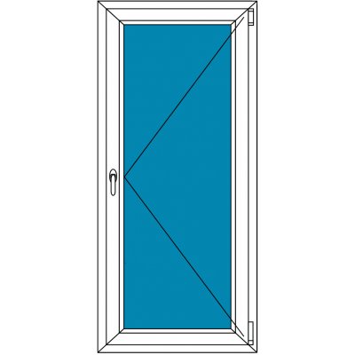 Aluplast Balkónové dveře Ideal 4000 Bílá/Zlatý dub 70 x 210 cm – Hledejceny.cz