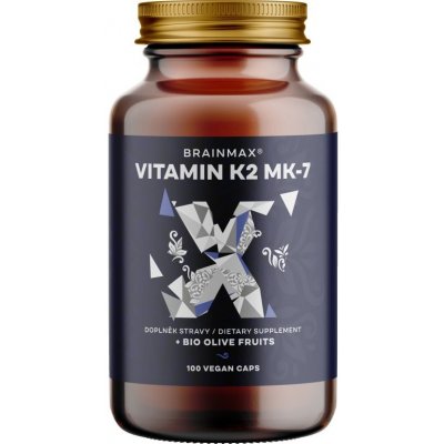 BrainMax Vitamin K2 jako MK7 150 mcg 100 rostlinných kapslí – Hledejceny.cz