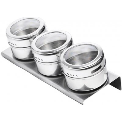 Royal Kitchen Magnetické kořenky 3 ks se stojanem nerezová 20 x 7 cm – Zboží Dáma