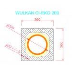 Wulkan Komínová sestava CI-eko 200 90° 6 m – Zboží Dáma