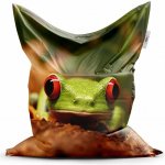 Czech Print s.r.o. sedací vak classic zelená žába dětský, zelená / hnědá – Zboží Dáma