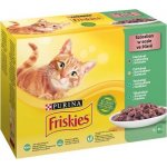 Friskies Cat hovězí kuře tuňák a treska ve šťávě 12 x 85 g – Zboží Mobilmania