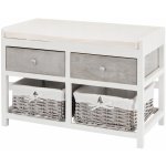 Shabby Chic COU5071/G 4Z a lavicí 34x69x47 cm šedá – Sleviste.cz