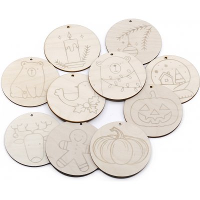 Vánoční předtištěné ozdoby 10ks – Sleviste.cz