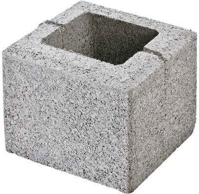 Betonový plot Rivago, poloviční kámen 20 x 20 x 16 cm, šedý