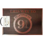 CurePink Harry Potter Tahle cesta k nástupišti 9 3/4 červená 60 x 40 cm – Zboží Dáma