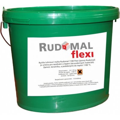 hafťák flexi - kamnářské lepidlo Rudomal FLEXI 25kg - kbelík