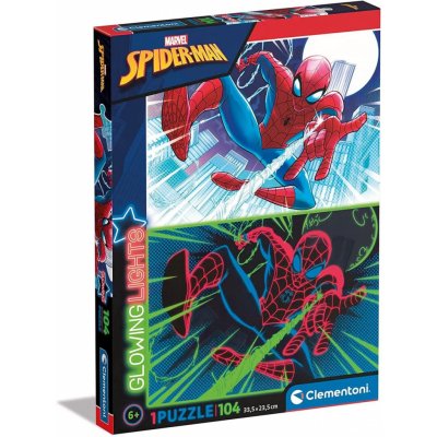 CLEMENTONI Svítící Marvel: Spiderman 104 dílků – Zboží Mobilmania