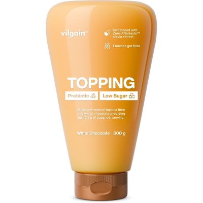 Vilgain Prebiotic Topping Low Sugar bílá čokoláda 300 g – Zbozi.Blesk.cz