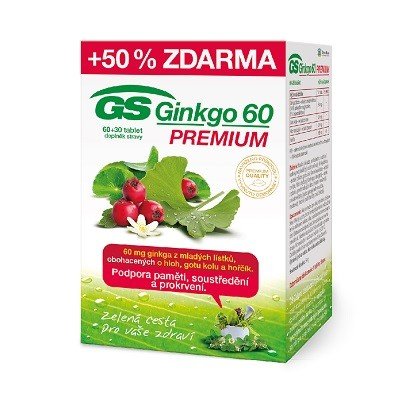 GS Ginkgo 60 mg Premium 90 tablet – Hledejceny.cz