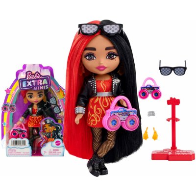 Barbie Extra minis červeno-černé vlasy