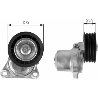 Napínák, žebrovaný klínový řemen GATES T38408 – Zboží Mobilmania