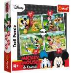 Trefl 4v1 Mickey Mouse a přátelé v parku 35,48,54,70 dílků – Sleviste.cz