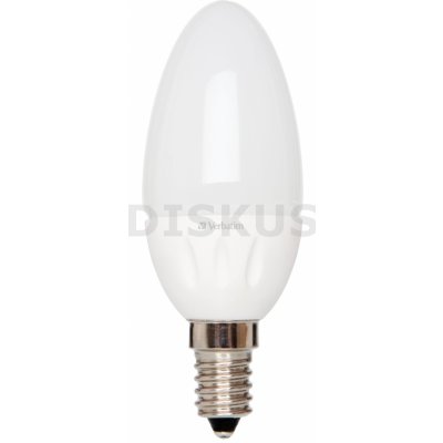 Verbatim LED žárovka E14 3,8W 250lm 25W typ B matná teplá bílá – Zboží Mobilmania