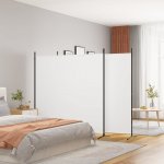 vidaXL 3dílný paraván bílý 525 x 180 cm textil – Zbozi.Blesk.cz