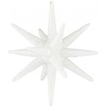 House Doctor Skleněná vánoční ozdoba Glitter White 7,5 cm bílá barva sklo – Hledejceny.cz