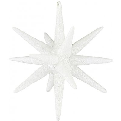 House Doctor Skleněná vánoční ozdoba Glitter White 7,5 cm bílá barva sklo – Hledejceny.cz
