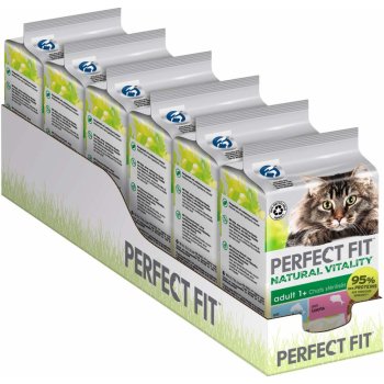 Perfect Fit Natural Vitality Adult 1+ krmivo pro kočky s rybami z volného moře a lososem 36 x 50 g