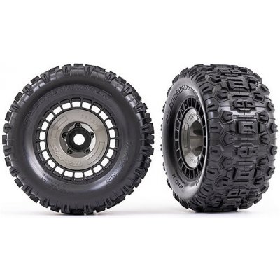 Traxxas kolo 3.8" pneu Sledgehammer disk černý s šedou poklicí 2 – Hledejceny.cz