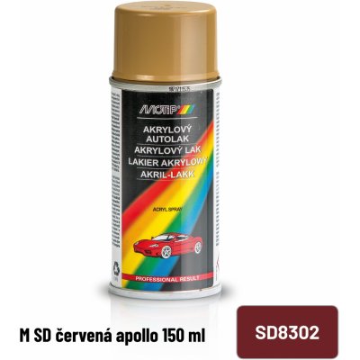 Motip Škoda akrylový sprej autolak 8302 červená apollo 150 ml – Zboží Mobilmania