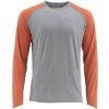 Rybářské tričko, svetr, mikina Simms Tričko Ultra-Wool Top Raven Šedá/Oranžová