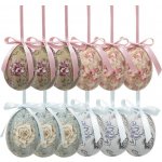 Clayre & Eef dekorace závěsné vajíčko s květy Spring Egg - Ø 4*5cm 12ks – Hledejceny.cz