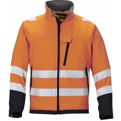 Snickers Workwear Bunda Soft Shell vysoká viditelnost EN 471 tř.3 Oranžová