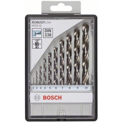 2607010535 Sada vrtáků do kovu Robust Line HSS-G, 10dílná, 135° 1; 2; 3; 4; 5; 6; 7; 8; 9; 10 mm Bosch – Zbozi.Blesk.cz