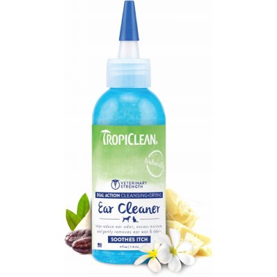 TropiClean Kapky na čištění uší s dvojím učinkem 118 ml – HobbyKompas.cz