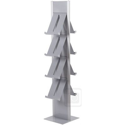 Jansen Display stojan na letáky Totem oboustranný hliníkové kapsy A4 – Zbozi.Blesk.cz
