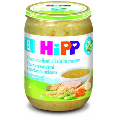 HiPP Bio vývar s nudlemi a krůtím masem 190 g – Zboží Dáma