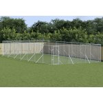 vidaXL Venkovní psí kotec stříbrný 600 x 1400 x 200 cm – Zboží Dáma