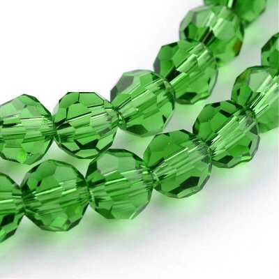 Broušený korálek 8 mm zelený – Zboží Dáma