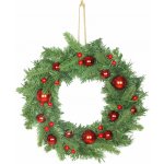 MagicHome Vianoce Věnec MagicHome Vánoce, s koulemi, závěsný, 30x30x6 cm – Hledejceny.cz