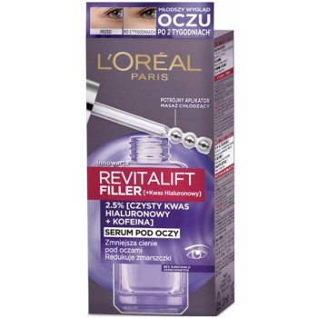 L'Oréal Revitalift Filler oční sérum s kyselinou hyaluronovou 20 ml