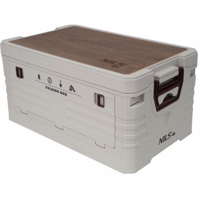 Nils Skládací box Camp NCB4002 2v1 s víkem a dřevěnou deskou 50 l – Hledejceny.cz