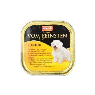 Animonda Vom Feinsten Junior Dog drůbeží a krůtí srdce 150 g