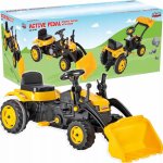 Pilsan Traktor šlapací s přední lžící žlutý – Sleviste.cz