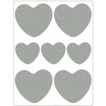 Reflexní nažehlovací motivy - srdce – Sleviste.cz