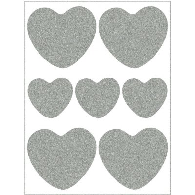 Reflexní nažehlovací motivy - srdce – Sleviste.cz