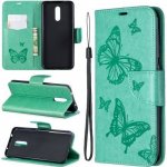 Pouzdro Butterfly PU kožené peněženkové Nokia 3.2 - zelené – Zboží Mobilmania