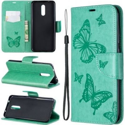 Pouzdro Butterfly PU kožené peněženkové Nokia 3.2 - zelené